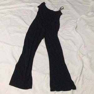 Sleeveless black jumpsuit